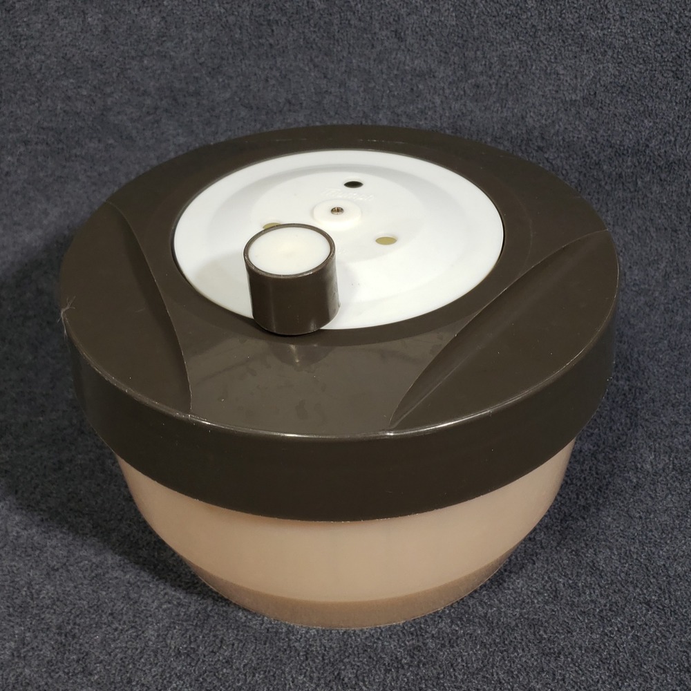Triumph Salad Spinner Brown Vintage French Made Manual Kitchen Tool 9 in Wide